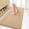 Arotive Memory Foam Bathroom Rug Mat 47x24, Ultra Soft and Absorbent Bath Mat, Machine Wash Dry, Comfortable Bath Rug Carpet for Bathroom Floor, Tub and Shower, Beige view 1