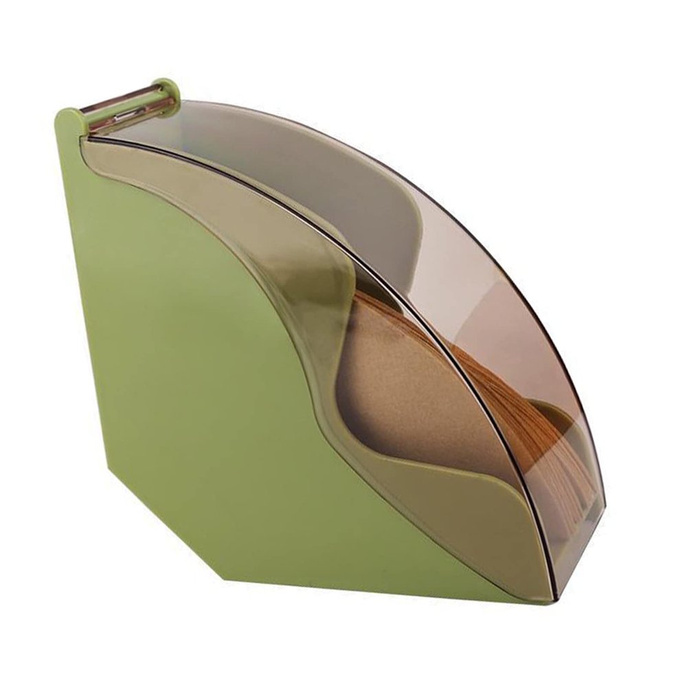 Coffee Filter Holder, Coffee Filter Container Acrylic with Lid for Cafe (Green)