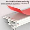 GZDXBF Self Adhesive Curtain Track Room Divider Ceiling Track Sliding Curtain Rail for Living Room Bedroom Drop Ceiling Shower - No Drill, Screws(140cm-55.1in) view 2