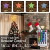 WVSAFV Christmas Tree Topper Star Gold, Christmas Tree Toppers with 40 Coloured & Warm LED Lights, Tradition Tree Topper Star for Home Holiday Xmas Tree Christmas Decor, Glitter Gold view 2