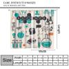 Science Kids Windows Curtains, Science Theme Hand Drawn Style Chemistry Laboratory Drapes Window Treatments for Living Room Bedroom Classrooms 63" W X 72" L view 2