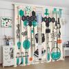 Science Kids Windows Curtains, Science Theme Hand Drawn Style Chemistry Laboratory Drapes Window Treatments for Living Room Bedroom Classrooms 63" W X 72" L view 4