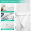 Ocean Blue Green No Hook Shower Curtain with Snap in Liner Waterproof Fabric Shower Curtain Set for Bathroom Summer Coral Sea Turtle Seahorse Starfish Shower Curtain with See Through Top 60"x72" view 3