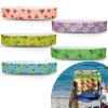 Bagentry Towel Bands 5-Pack, No Snapping Windproof Towel Straps, Rubber Towel Band Chair Clips, Towel Holder for Lounge Beach, Pool& Cruise Ship Chairs view 1
