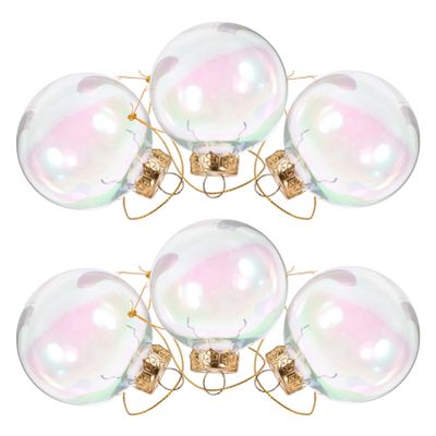 ABOOFAN 6pcs Shatterproof Christmas Ornaments Transparent Decorative Hanging for Xmas Tree Holiday Parties Weddings and Home Decoration