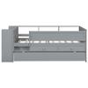 Multi-Functional Daybed with Drawers and Trundle, Headboard Storage and Desk, Twin Size Solid Wood Daybed for Kids Teens Adults (Gray-M) view 4