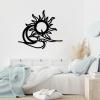 Celestial Metal Wall Art, Sun and Moon Metal Wall Decor, Wacky Sun Metal Art, Moon Art Wall Decor, Sun Moon Wall Art, Celestial Boho Wall Art, Sun and Moon Outdoor Wall Decor (Silver, 19"x16" | 47x41cm) view 4