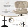 Daluvenix Bar Stools Set of 4,Adjustable Swivel Barstools, Faux Leather Bar Chairs,Upholstered Counter Height with High Backrest for Kitchen Island, Khaki view 3