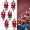 LYFJMUS 6 Pcs 23.62inch Christmas Swag with LED Lights Christmas Wreaths Artificial Stairs Christmas Garland Stair Christmas Swag for Front Door Wall Window Home Xmas Decor view 1