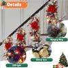 LYFJMUS 6 Pcs 23.62inch Christmas Swag with LED Lights Christmas Wreaths Artificial Stairs Christmas Garland Stair Christmas Swag for Front Door Wall Window Home Xmas Decor view 3