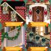 LYFJMUS 6 Pcs 23.62inch Christmas Swag with LED Lights Christmas Wreaths Artificial Stairs Christmas Garland Stair Christmas Swag for Front Door Wall Window Home Xmas Decor view 4