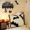 MAYJOYDIY Halloween Skull Key Holder for Wall Wood Rose Flower Skeleton Undead Key Hook 11.87.9inch Black Coat Rack 5 Alloy Hooks Home Decor Gifts Entryway Kitchen Storage Organizer view 2