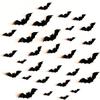 Generic 128PCS Bats Wall Decor Halloween Decorations,Halloween Bats Stickers Wall Decals 3D Bat Cutouts Wall Stickers Halloween Decor Party Supplies 4 Sizes (80pcs) view 1