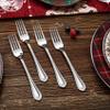 KEAWELL Pearl Edge 4-Piece Premium Fork Set, 18/10 Stainless Steel, Fine Silverware with Mirror Finish, Dishwasher Safe (4, 8" Dinner Forks) view 3
