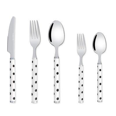 30-piece silverware set, 18/8 stainless steel flatware, service for 6, forks and spoons silverware set, thickened wave point handle fork spoon knife set, eating utensils sets