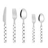 30-piece silverware set, 18/8 stainless steel flatware, service for 6, forks and spoons silverware set, thickened wave point handle fork spoon knife set, eating utensils sets view 1