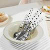 30-piece silverware set, 18/8 stainless steel flatware, service for 6, forks and spoons silverware set, thickened wave point handle fork spoon knife set, eating utensils sets view 4