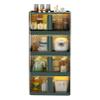 HomeLoft Basics Closet Organizers and Storage, Folding Shoe Box, Foldable Sneaker Shoe Storage Boxes, No Assembly Stackable Shoe Organizer, Green, 49x31cm, 4 Tier view 1