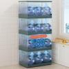 HomeLoft Basics Closet Organizers and Storage, Folding Shoe Box, Foldable Sneaker Shoe Storage Boxes, No Assembly Stackable Shoe Organizer, Green, 49x31cm, 4 Tier view 2