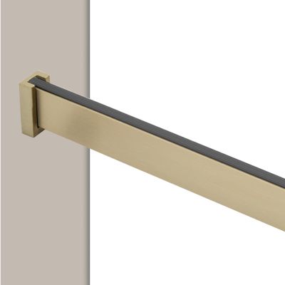 Blazea Brushed Metal Closet Rod, Closet Bar for Hanging Clothes, Cloakroom Space Saving Wardrobes Garment Pole, Heavy Duty Closet Organizer Valet Rod(Gold,100cm(39 3/8"))