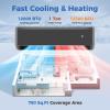 ARLIME 12000 BTU Mini Split Air Conditioner, 21 SEER2 208-230V Ductless Inverter AC w/ 1 Ton Pre-Charged Heat Pump & Installation Kit, Cools Up to 750 Sq.Ft, Compatible with Alexa (12000 BTU) view 2