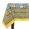 72x180 Inches Rectangle Hand Block Printed Cotton Tablecloth, Green Pink Floral Table Cloths Washable, Indian Table Linen for Valentine Thanksgiving Gifts Home Decor Dinning Outdoor view 1