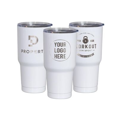 Custom insulated promotional logo tumbler bottle, personalized coated stainless steel drinking bottle, corporate gift marketing thermal cup for business (30oz tumbler)