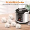 2L Portable Compact Car Rice Cooker with Insulation, Non Stick Inner Pot, Steam Basket for White & Whole Grain Rice, Sushi, , 12V for Cars, view 3