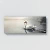 Sense Canvas Swan Elegant Silhouette 99 Canvas Art - Home Decor Wall Art Print Poster Painting Small 20x8 / 1.5" view 4