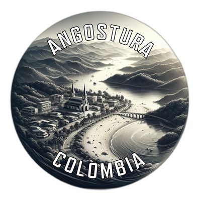 Angostura Colombia Souvenir Decorative Flat Magnet 3-Inch
