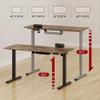 SANODESK Electric Standing Desk with Desk Clamp Power Strip 48"x 30" Whole-Piece Desktop Height Adjustable Stand Up Desk with Cable Management Sit Stand Home Office Desk Silver Frame/Rustic Brown Top view 2
