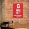 Fire Exit For Emergency Use Only Sign Warning Sticker-Security Sign Outdoor Sign 12 X 8 Inches view 3