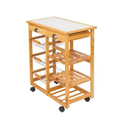 CFGH6FDF Kitchen Island Cart Kitchen & Dining Room Cart,2-Drawer Removable Storage Rack with Rolling Wheels,Kitchen Trolley,Cart Dining Kitchen Organizer Kitchen Trolley