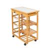CFGH6FDF Kitchen Island Cart Kitchen & Dining Room Cart,2-Drawer Removable Storage Rack with Rolling Wheels,Kitchen Trolley,Cart Dining Kitchen Organizer Kitchen Trolley view 1