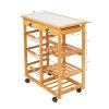 CFGH6FDF Kitchen Island Cart Kitchen & Dining Room Cart,2-Drawer Removable Storage Rack with Rolling Wheels,Kitchen Trolley,Cart Dining Kitchen Organizer Kitchen Trolley view 2