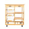 CFGH6FDF Kitchen Island Cart Kitchen & Dining Room Cart,2-Drawer Removable Storage Rack with Rolling Wheels,Kitchen Trolley,Cart Dining Kitchen Organizer Kitchen Trolley view 3
