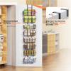 Hocookeper 8 Tier Over the Door Pantry Organizer, Over the Door Spice Rack with Adjustable Baskets, Metal Hanging Door Pantry Organizers and Storage for Kitchen Bathroom Bedroom, Black view 2