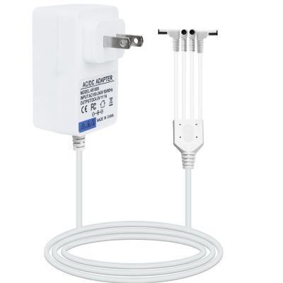 4.5V Lemax Power Adapter Compatible with Lemax Lighted Accessory 94566 94563 94564 94565 74295 74269 74707 84428 44242 Christmas Halloween Village Lights Micro Lighting Building Decor 4 Output White