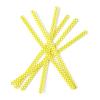 TangYinRD 500 PCS 4" Polka-Dotted Bag Twist Ties,Yellow with Dots Plastic Twist Ties Bread Bags Ties for Candy Cookies Gift Bags and Decoration view 3