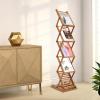 anezdbozr Foldable Bamboo Magazine Rack - 5-Layer Portable Pop-up Display Stand, Literature, Catalog Holder for Trade Show, Office, Retail Store view 2