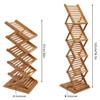 anezdbozr Foldable Bamboo Magazine Rack - 5-Layer Portable Pop-up Display Stand, Literature, Catalog Holder for Trade Show, Office, Retail Store view 4