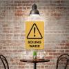Warning Boiling Water Sign 12 X 8 Inches Reflective Aluminum Metal Warning Signage With Symbol For Indoor Outdoor Use view 4