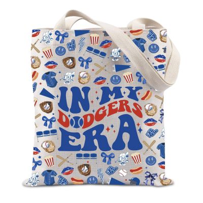 Lywjyb Birdgot Baseball Gift Baseball Lover Game Day LA Fans Merch Tote Bag (Dodge Era Tote)