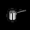 Butter Warmer Pot, Butter Coffee Milk Warmer Three Ply Stainless Steel Butter Warmer Mini Butter Melting Pot with Accurate Scales Hole (900ML) view 3