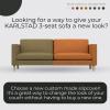 comfortly Cover for Karlstad 3 Seat Sofa, Replacement Slipcover, Heavy Duty 7 pcs Cover, Soft Durable Washable Fabric, Easy to Clean & Replace (Crown - Ivory) view 2