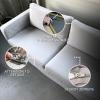 comfortly Cover for Karlstad 3 Seat Sofa, Replacement Slipcover, Heavy Duty 7 pcs Cover, Soft Durable Washable Fabric, Easy to Clean & Replace (Crown - Ivory) view 4