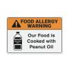 Food Allergy Warning Peanut Oil Sign Safe Sign, Signs Outdoor, 12 X 8 In, Sign For Home, Business, Driveway Alert view 1