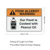 Food Allergy Warning Peanut Oil Sign Safe Sign, Signs Outdoor, 12 X 8 In, Sign For Home, Business, Driveway Alert view 2