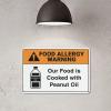 Food Allergy Warning Peanut Oil Sign Safe Sign, Signs Outdoor, 12 X 8 In, Sign For Home, Business, Driveway Alert view 4