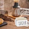 EVELOMO White Ceramic Sugar Packet Holder for Coffee Bar, Sugar Packets Caddy, Sugar Packet Container Packets Dispenser Packet Organizer for Table, Office, Hotel, Restaurant view 3